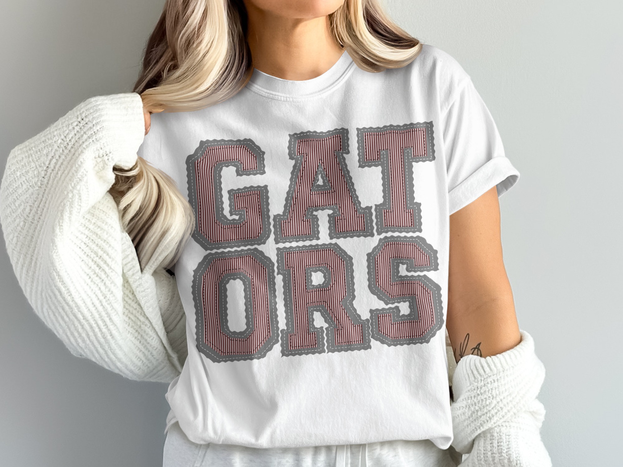 Gators T Shirt, Comfort Colors 1717, College Apparel, Florida University Tee, Embroidered Look, Fan Gear, Game Day Shirt, Orange Blue