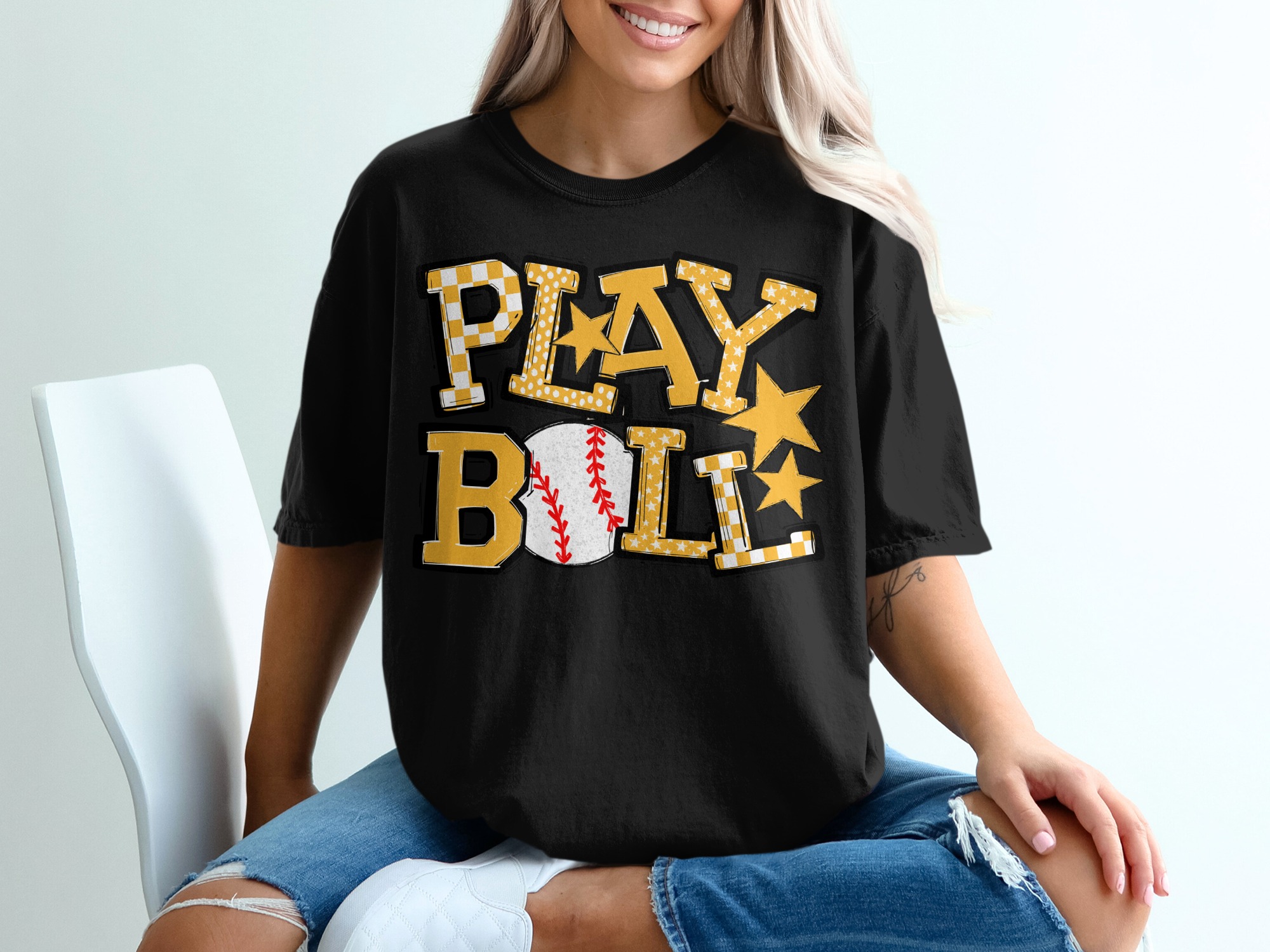 Play Ball T-Shirt, Baseball Graphic Tee, Sports Fan Apparel, Baseball Lover Gift, Trendy TShirt, Baseball Season Shirt, Game Day Shirt - Image 2