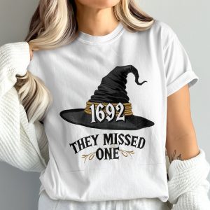 1692 They Missed One Comfort Colors T-Shirt, Witch Hat Shirt, Halloween Tee, Spooky Season Shirt, Salem Witch Trials Shirt