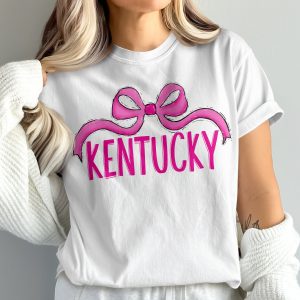 Kentucky T-Shirt, Pink Bow Tee, Comfort Colors 1717, State Pride Shirt, Kentucky Gift, Southern Style Shirt, Kentucky Souvenir, Unisex Tee