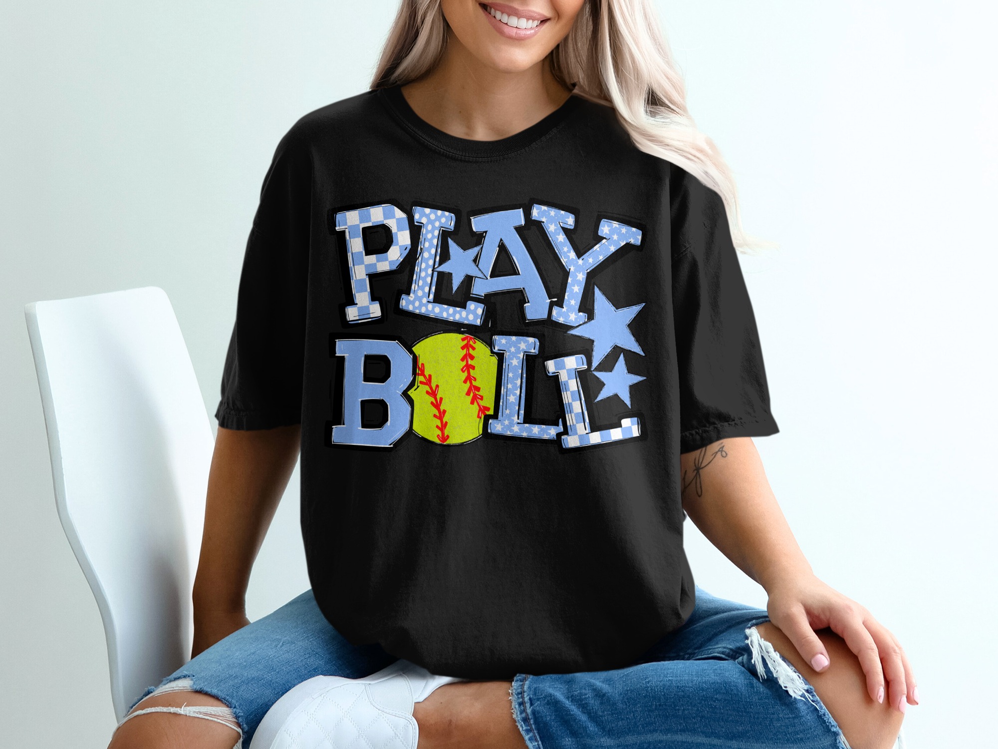 Play Ball T-Shirt, Softball T-Shirt, Baseball Tee, Sports Shirt, Gift for Baseball Lovers - Image 2