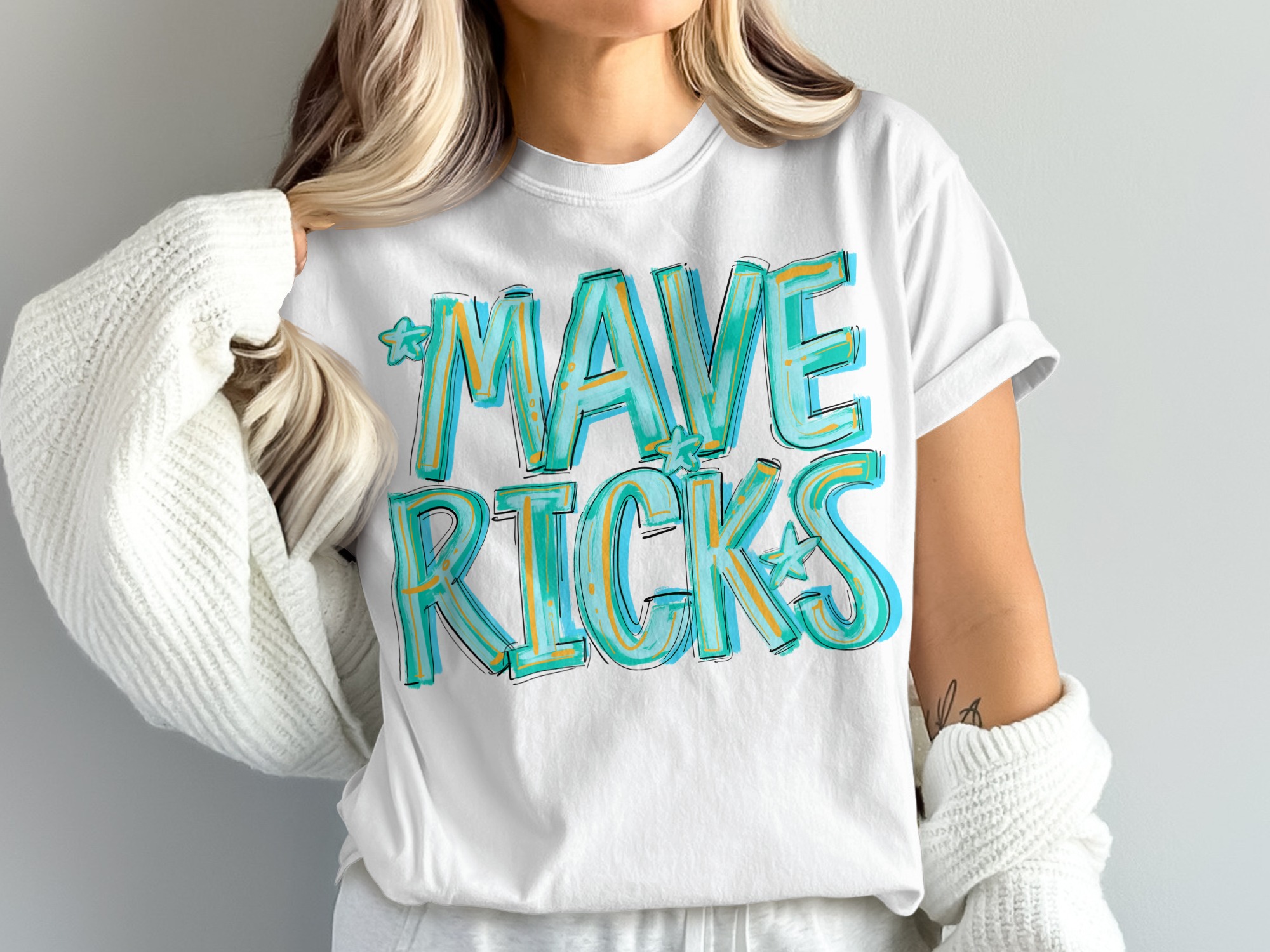 Mavericks T-Shirt, Comfort Colors 1717, Dallas Basketball Tee, Turquoise and Gold Design, Sports Fan Gift, Trendy Graphic Tee