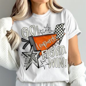 Go Leopards Fight Win T-Shirt, School Spirit Tee, Comfort Colors 1717, Leopards Pride Shirt, Sports Fan Gift, Game Day Apparel