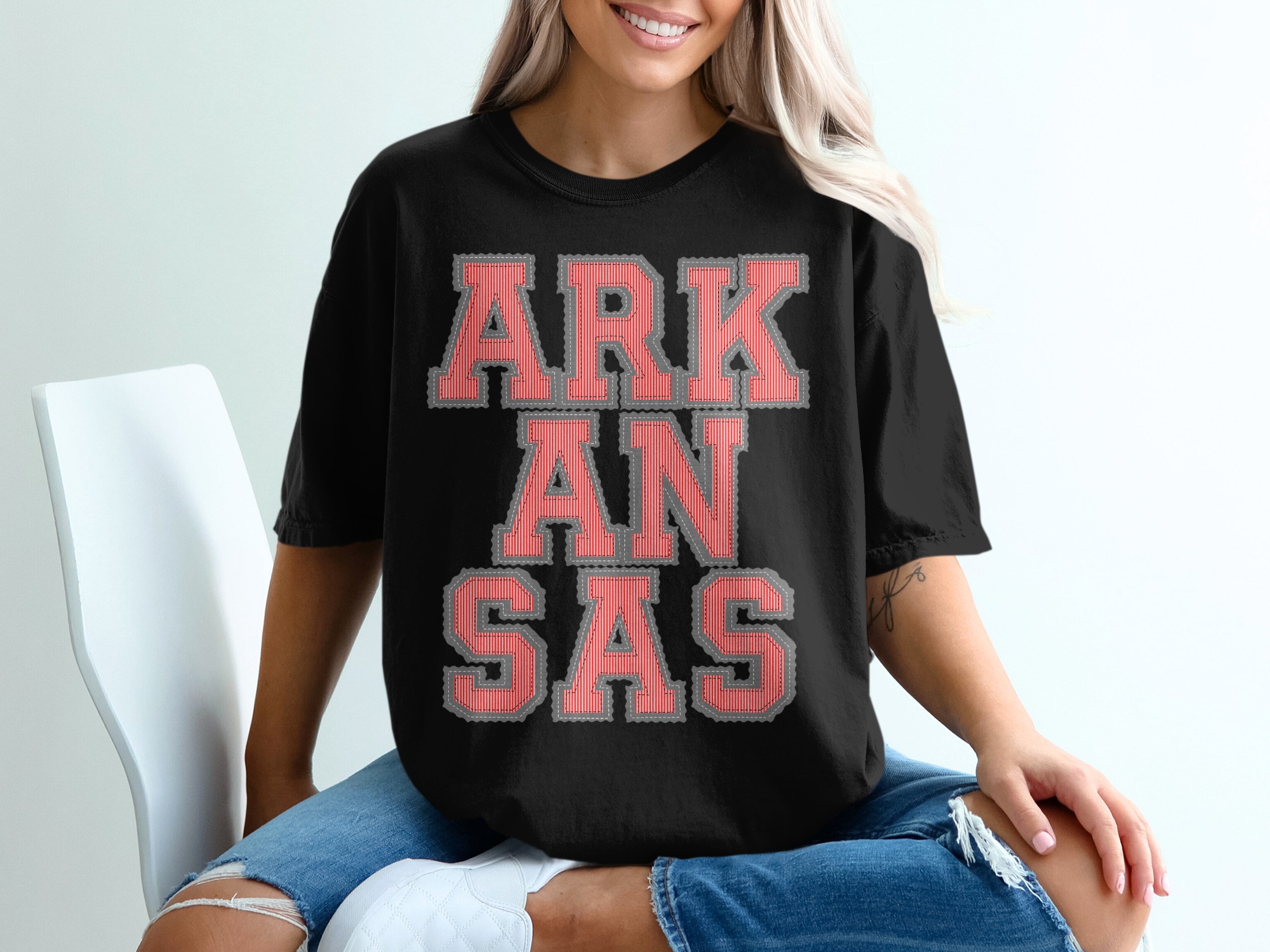 Custom Arkansas T-Shirt, Comfort Colors Custom State Tee, State Pride Shirt, USA Souvenir Top, Vacation Trendy Design, Unique Arkansas Gift, prepster preppy - Image 3