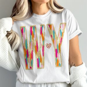 WV Comfort Colors 1717 T-Shirt, Colorful WV Heart Tee, West Virginia Pride Shirt, College Game Day Apparel, Trendy WV State Gift Shirt