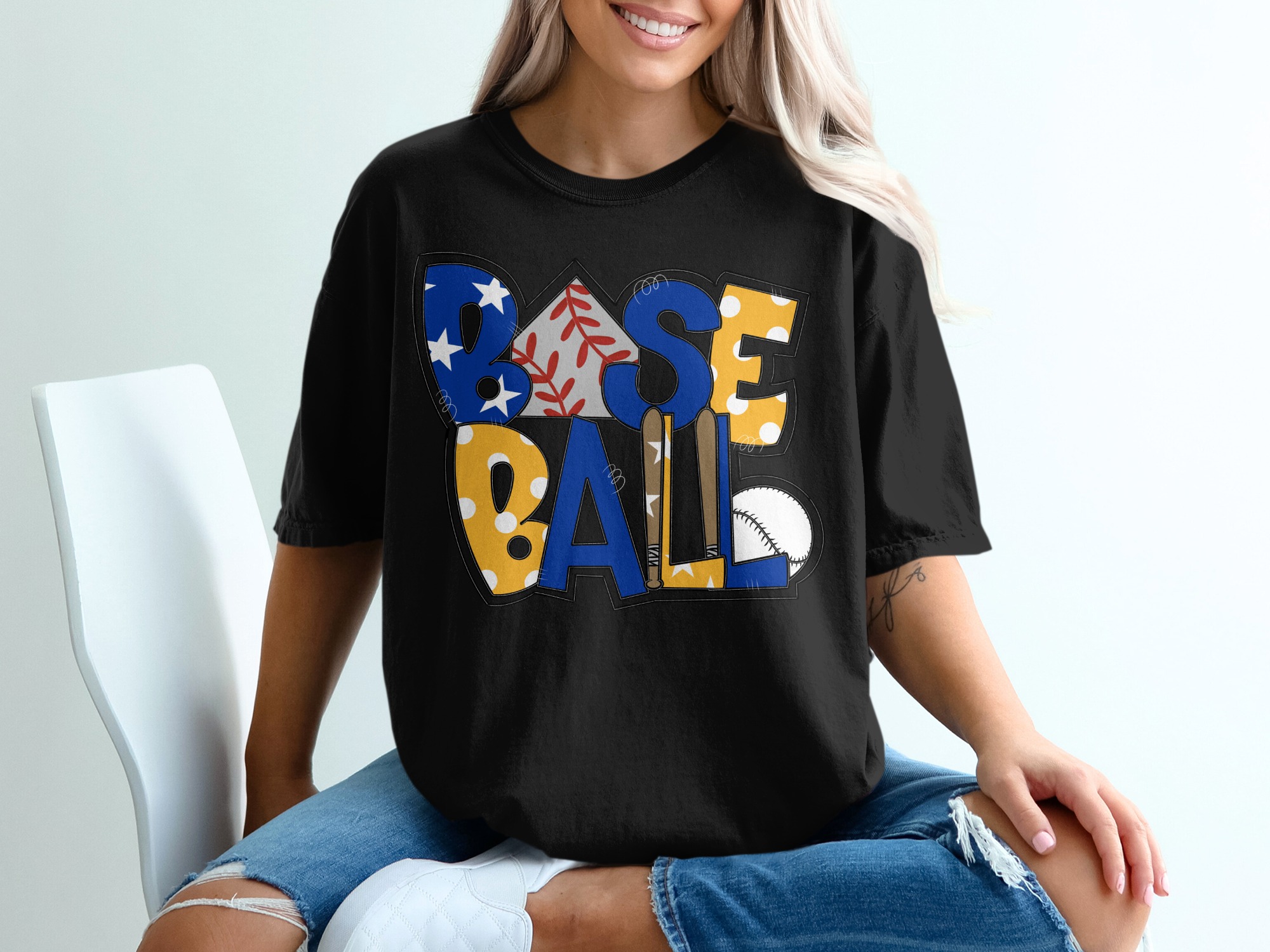 Baseball T-Shirt, Sports Fan Tee, Comfort Colors 1717, Trendy Baseball Design, Baseball Mom Shirt, Graphic Tee, Game Day Outfit - Image 3