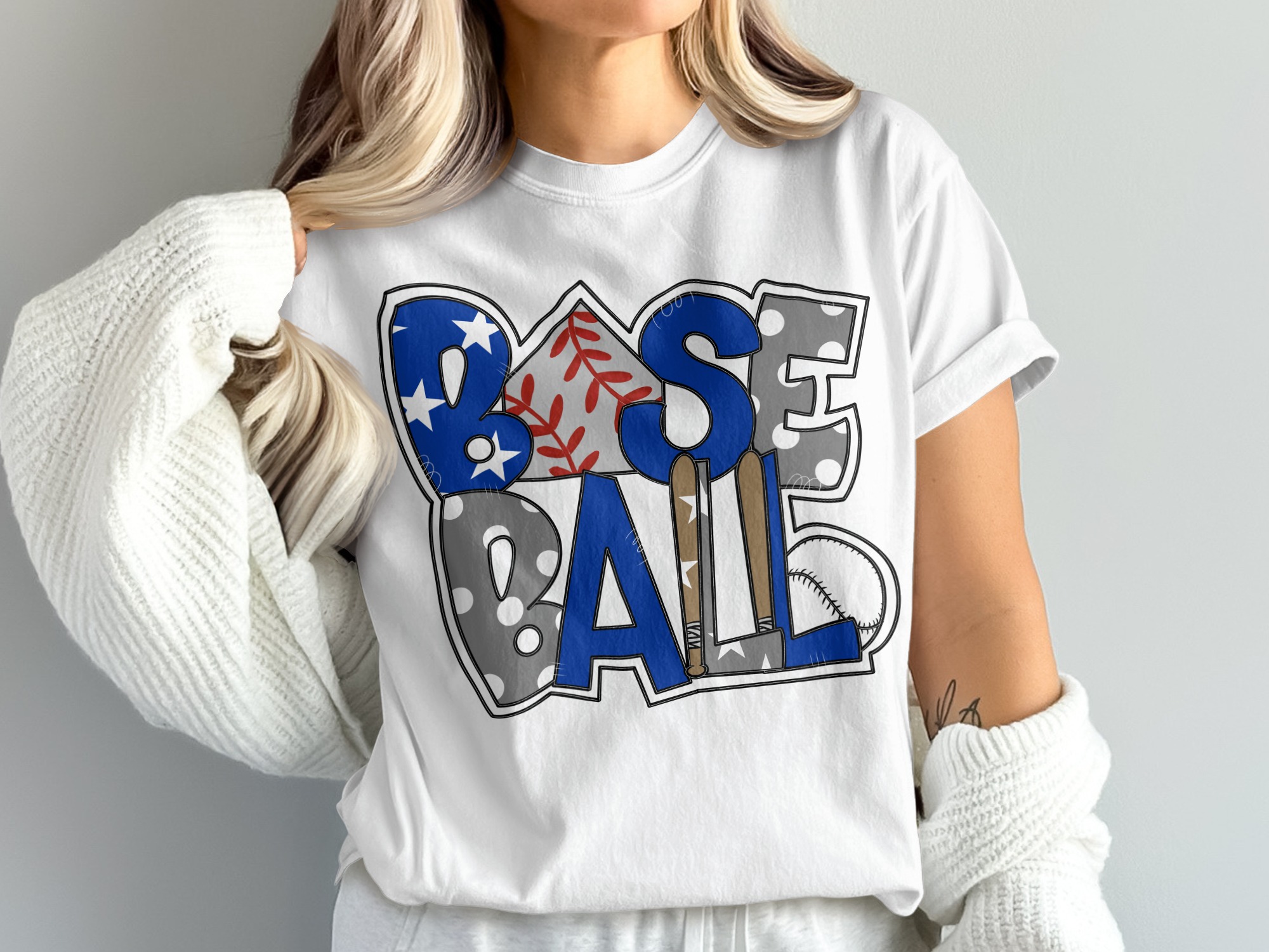 Baseball T-Shirt, Comfort Colors 1717 Shirt, Graphic Tee, Baseball Bats, Sports Tee, Baseball Fan Gift, USA Flag, Stars and Stripes