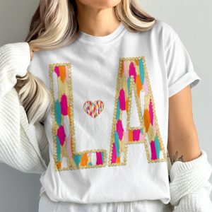 LA T-Shirt, Los Angeles Tee, Comfort Colors 1717 T Shirt, Colorful LA Graphic T-Shirt, California Vibes Tee, Trending Design