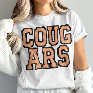 Cougars T-Shirt, Comfort Colors 1717, Team Spirit Tee, Vintage Style Shirt, Game Day Apparel, College Shirt, Retro Design, Gift for Cougars