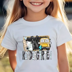 Kindergarten T-Shirt, Back to School Shirt, School Bus Tee, First Day of School, Cute Kids T-Shirt, Preschool Shirt, Childrens Clothing