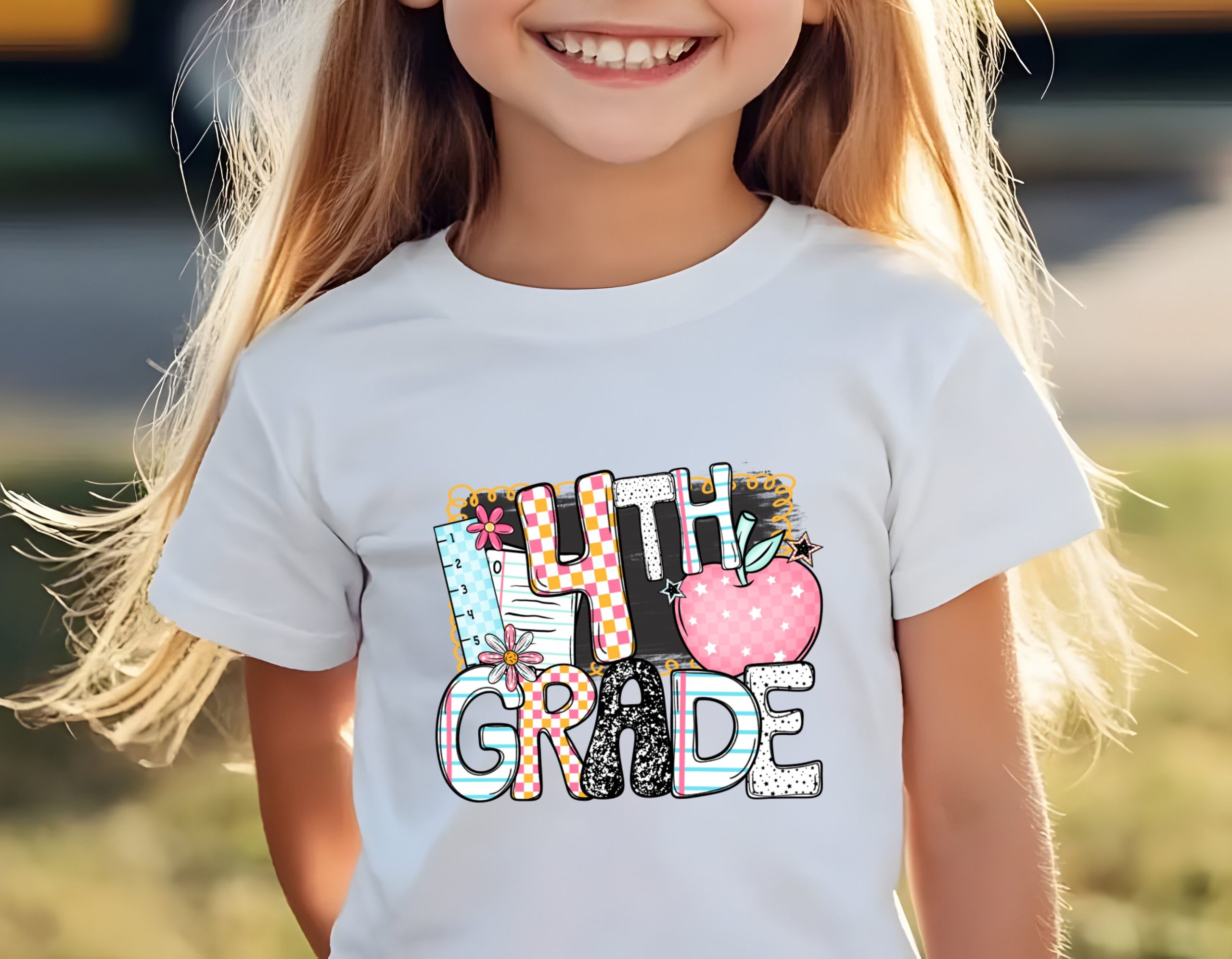 4th Grade T-Shirt, Colorful Fourth Grade Design, Back to School T-Shirt, School Kids Apparel, Student Shirt, Teacher T-Shirt