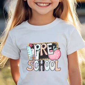 Preschool T-Shirt, Back to School Shirt, Teacher Tee, Kids Clothes, First Day of School Outfit, Pre K TShirt, School Apple Top, Student Gift
