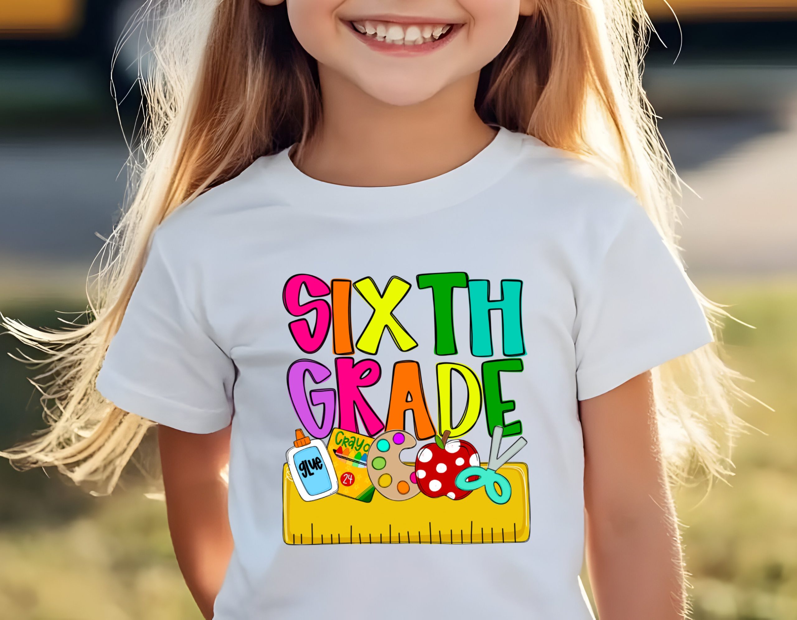 Sixth Grade T Shirt, Colorful School Shirt, Back To School Tee, Sixth Grader Gift, Student Shirt, Teacher Shirt, School Outfit, Sixth Grade