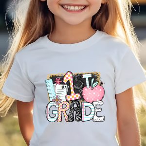 1st Grade T-Shirt, Back to School Shirt, First Grade Tee, Cute School T-Shirt, Kids School Shirt, Teacher Shirt, Grade T-Shirt