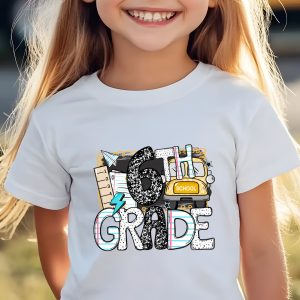 6th Grade T-Shirt, School Bus Shirt, Sixth Grade Shirt, Back To School Tee, Sixth Grader Gift, Elementary School Shirt, Teacher Tee