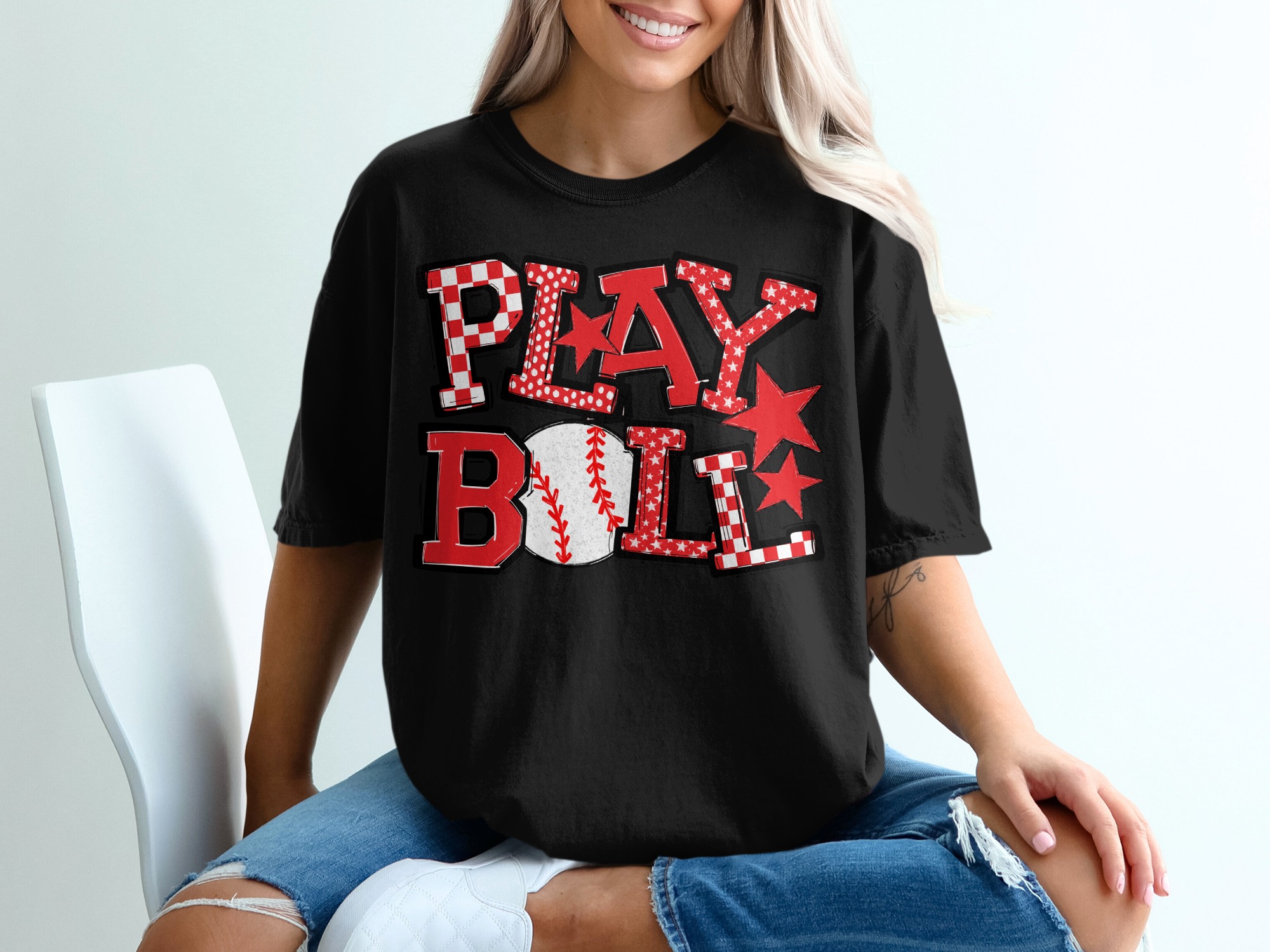 Play Ball T-Shirt, Baseball Tee, Sports Fan Gift, Baseball Lover, Team Spirit, Graphic T Shirt, Trendy Shirt, Game Day Outfit - Image 2