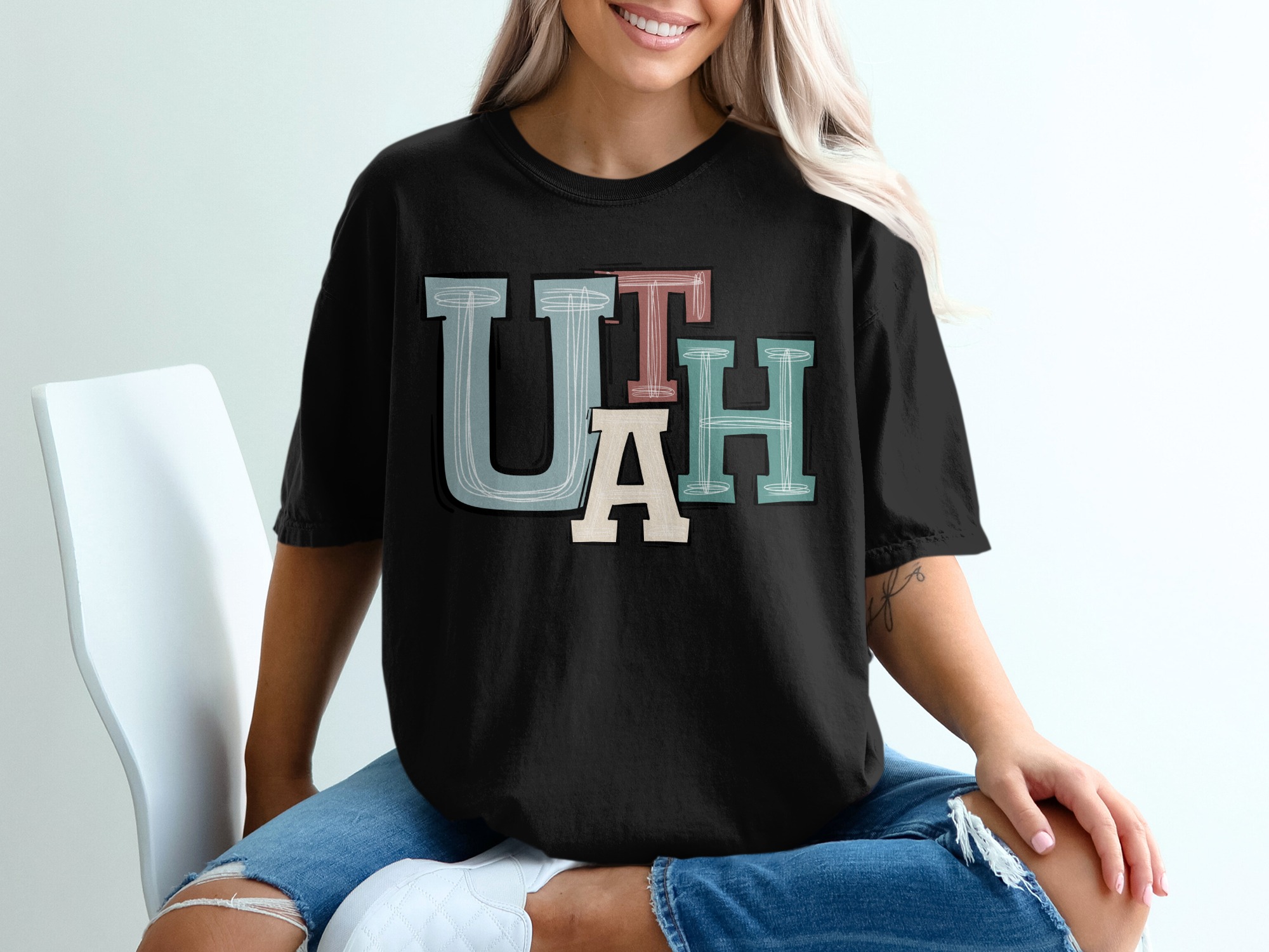 Utah T-Shirt, Colorful State Pride Tee, Retro Style Graphic, Vacation Souvenir, Gift for Utah Lovers, Trendy Casual Top - Image 2