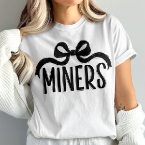 Miners T-Shirt, Miners With Bow, Comfort Colors 1717 T Shirt, Trendy T Shirt, Gift for Miners, Cute Graphic Tee, Miners Family T-Shirt