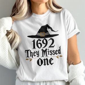 1692 They Missed One T-Shirt, Witch Hat Comfort Colors Tee, Halloween Apparel, Spooky Season Shirt, Witchy Vibes, Fall Outfit Idea, Funny