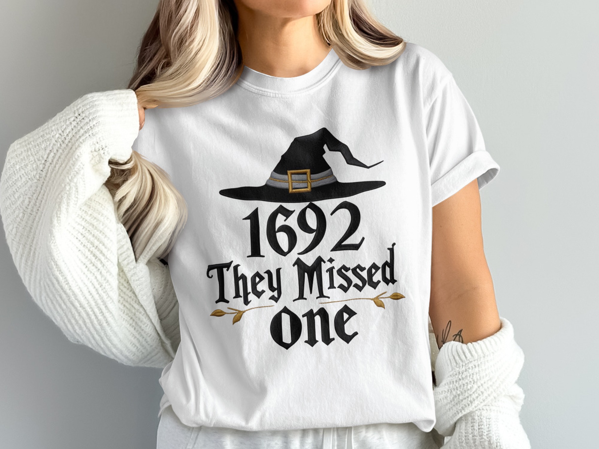 1692 They Missed One T-Shirt, Witch Hat Comfort Colors Tee, Halloween Apparel, Spooky Season Shirt, Witchy Vibes, Fall Outfit Idea, Funny