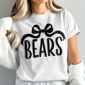Bears T-Shirt with Bow, Comfort Colors 1717, Mama Bear Tee, Cute Bear Shirt, Animal Lover Gift, Graphic Tee, Trending T Shirt, Gift for Her