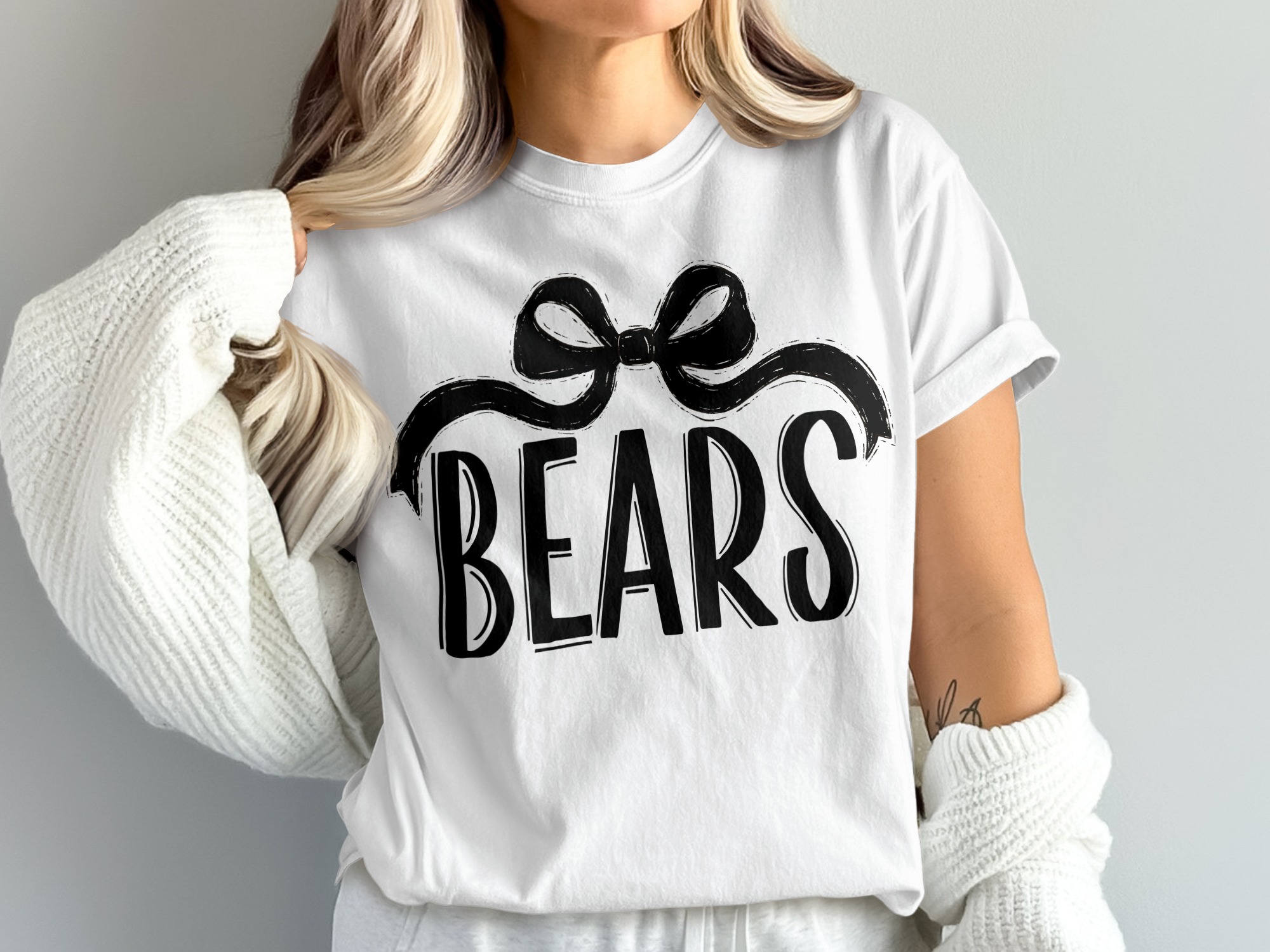Bears T-Shirt with Bow, Comfort Colors 1717, Mama Bear Tee, Cute Bear Shirt, Animal Lover Gift, Graphic Tee, Trending T Shirt, Gift for Her