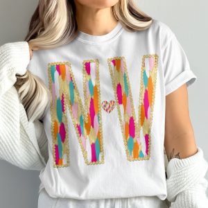 MV with Heart T-Shirt, Comfort Colors 1717, Initial Tee, Custom Initial Shirt, Personalized Gift for Her, Trendy Tee, Fashion Tee
