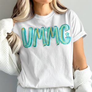UMMC T-Shirt, Blue and Yellow, UMMC Graphic Tee, Comfort Colors 1717, Trendy Shirt, College Shirt, University T Shirt, Custom TShirt