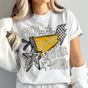 Go Bears Fight Win T-Shirt, Comfort Colors 1717, Spirit Tee, Game Day Shirt, College Apparel, Sports Fan Gift, Team Pride Apparel