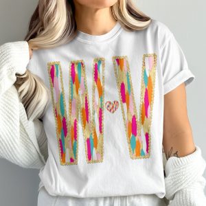WV Comfort Colors 1717 T-Shirt, State Pride Tee, West Virginia Gift, Colorful WV Heart Shirt, Mountain Mama, Trending Now, Viral T Shirt