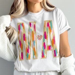 Colorful Mom T-Shirt, Mama Heart Shirt, Comfort Colors 1717, Mother's Day Gift, Trendy Tee, Gift for Mom, Cute Mommy Shirt, Womens TShirt