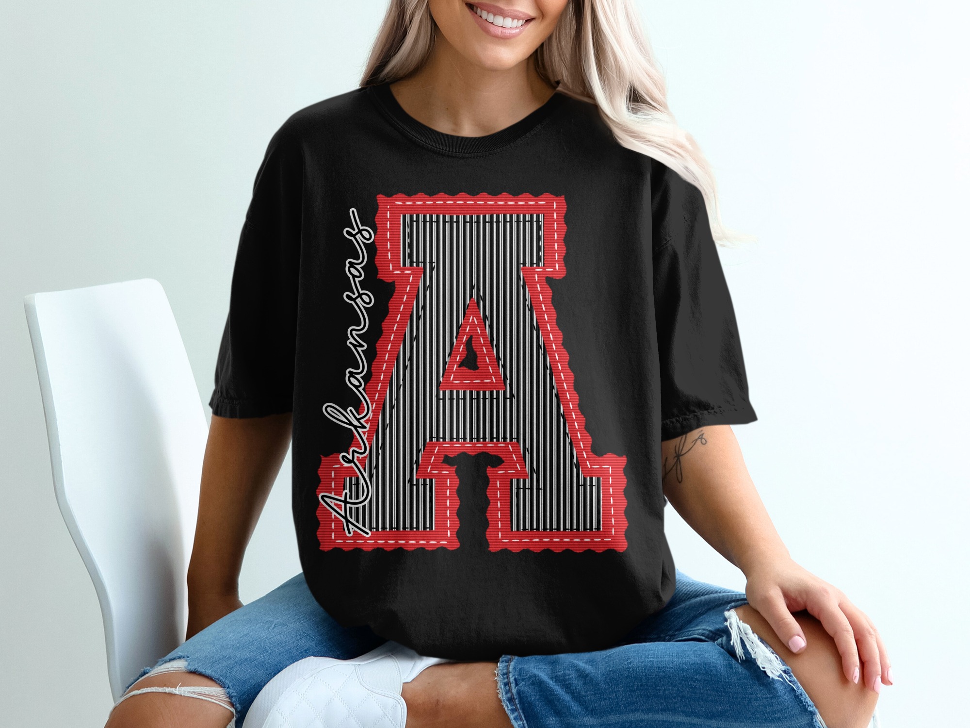 Arkansas T Shirt, Comfort Colors, State Pride Tee, Razorbacks Graphic Tee, Trendy College Apparel, University of Arkansas Gift Idea, prepster preppy, prepster preppy - Image 3