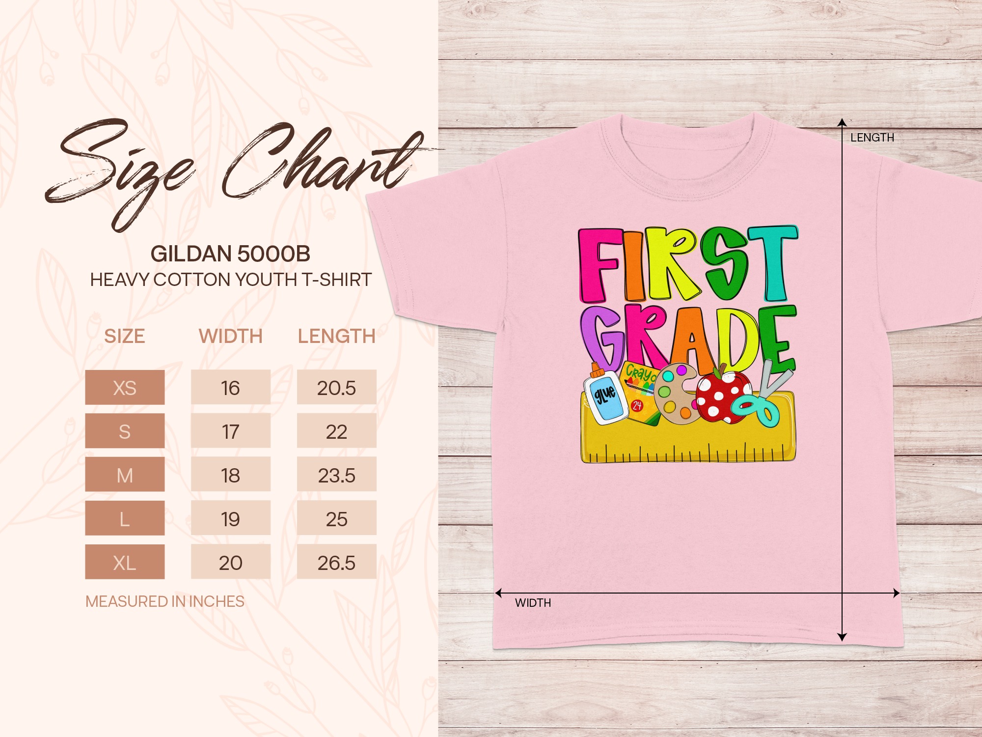 First Grade T-Shirt, Back to School Shirt, Colorful School Supplies Tee, 1st Grade Shirt, Elementary School, Teacher Gift, Kids Clothes - Image 5