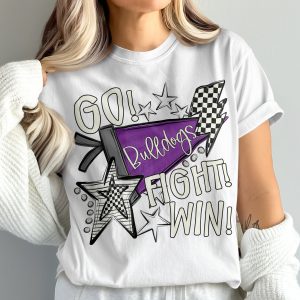 Go Bulldogs T-Shirt, Fight Win Tee, Comfort Colors 1717, School Spirit, College Game Day, Team Pride, Fan Apparel, Graphic T-Shirt