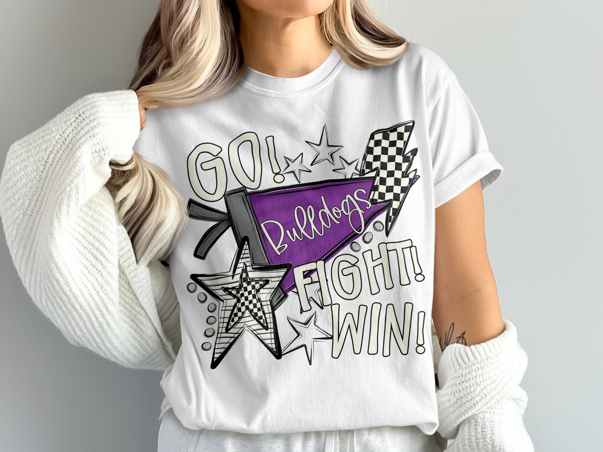 Go Bulldogs T-Shirt, Fight Win Tee, Comfort Colors 1717, School Spirit, College Game Day, Team Pride, Fan Apparel, Graphic T-Shirt