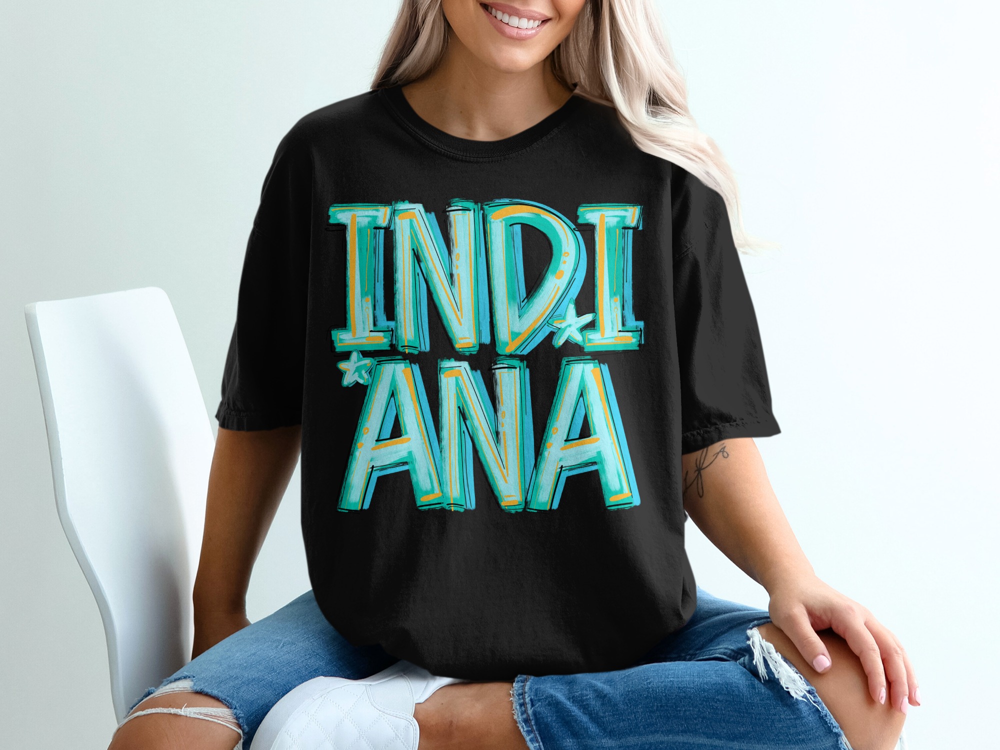 Indiana State Pride T-Shirt, Comfort Colors 1717, Indiana Souvenir Tee, Indiana Graphic, Indiana Gift, Indiana Lover, Summer Indiana Tee - Image 3