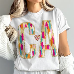 CA T-Shirt, California Love Tee, Comfort Colors 1717, Colorful CA Heart Graphic, West Coast Shirt, Souvenir T-Shirt, Trendy California Gift
