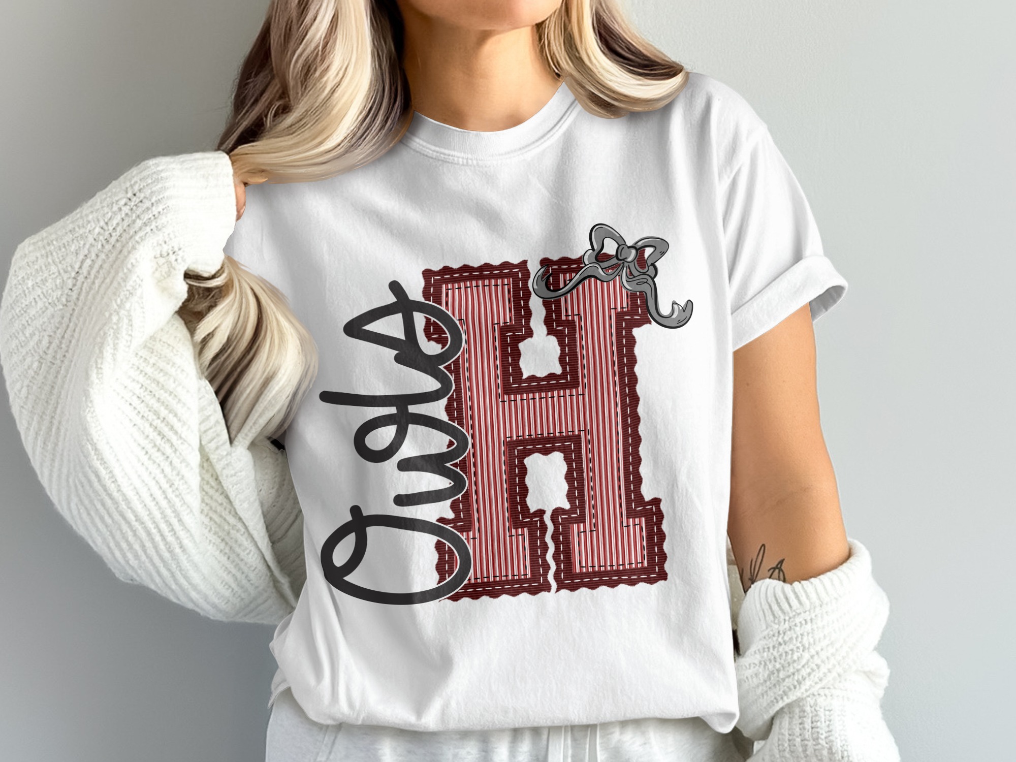 Custom Mascot Owls H Comfort Colors Custom State T-Shirt, Initial State Shirt, Game Day Tee, Trendy Shirt, Unique Design, prepster preppy