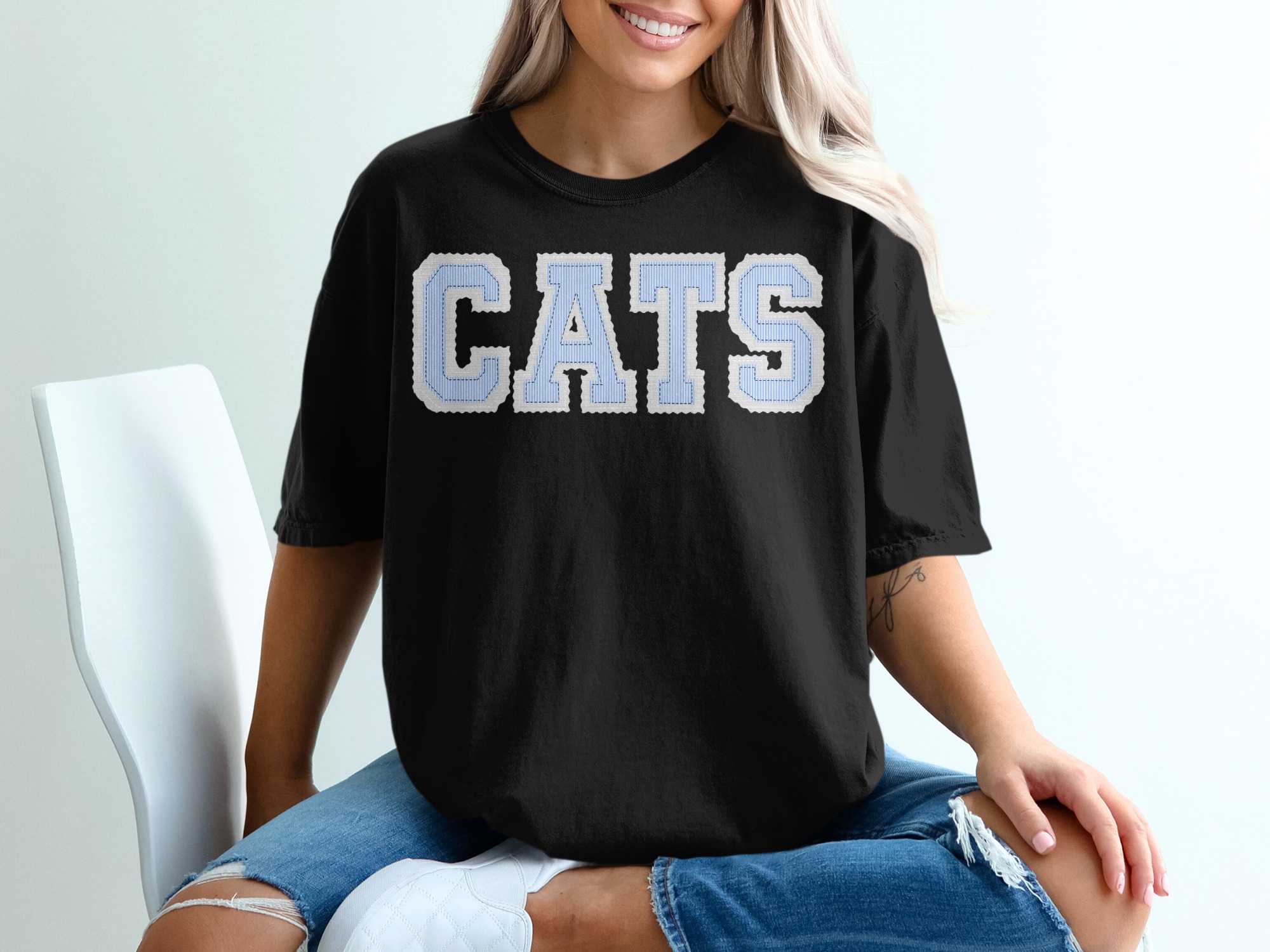 Cute Cats T-Shirt Comfort Colors 1717, Cat Lover Shirt, Trendy Aesthetic Tee, Cat Graphic Shirt, College Cat T-Shirt, Soft Comfy Shirt, prepster preppy - Image 3