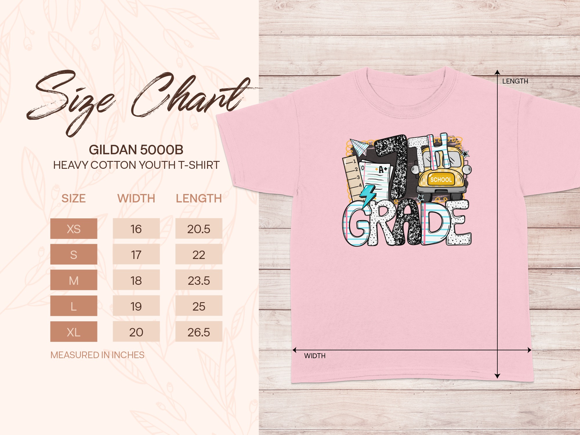 7th Grade T-Shirt, Back to School, Seventh Grade Shirt, School Bus Tee, Student Gift, Seventh Grader Shirt, Seventh Grade Team Shirt - Image 5