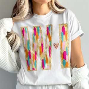 Wisconsin T-Shirt Comfort Colors 1717, Wisconsin Tee, Colorful Shirt, Gold Confetti WI Shirt