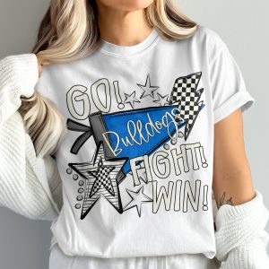 Bulldogs T-Shirt, Go Fight Win Tee, Comfort Colors 1717, Game Day Shirt, Sports Fan Apparel, College TShirt, School Spirit Top