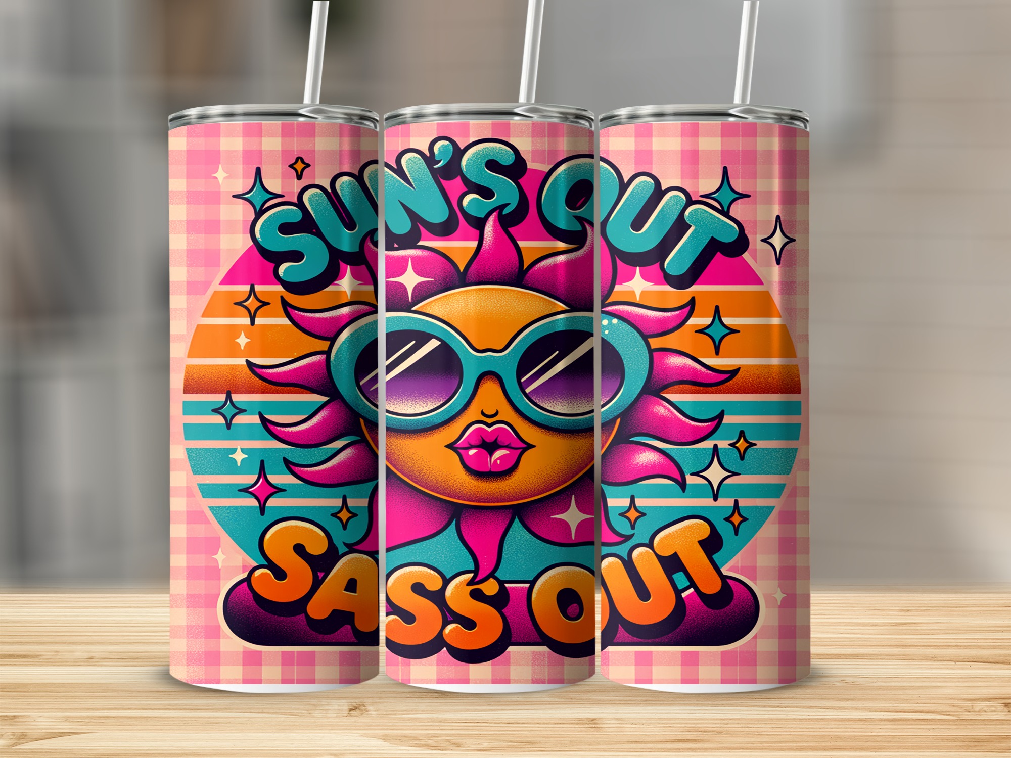 Suns Out Sass Out 20oz Sublimation Digital Download, Funny Summer Tumbler Design, Digital Design, Tumbler Wrap, Sublimation Design