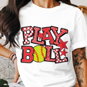 Play Ball T Shirt, Softball T Shirt, Baseball Tee, Sports Fan Gift, Game Day Shirt, Trendy Shirt, Graphic T Shirt, Unisex Shirt