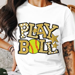 Play Ball T-Shirt, Softball T-Shirt, Sports Tee, Baseball Shirt, Graphic Tee, Gift for Athlete, Game Day Apparel, Trendy T Shirt