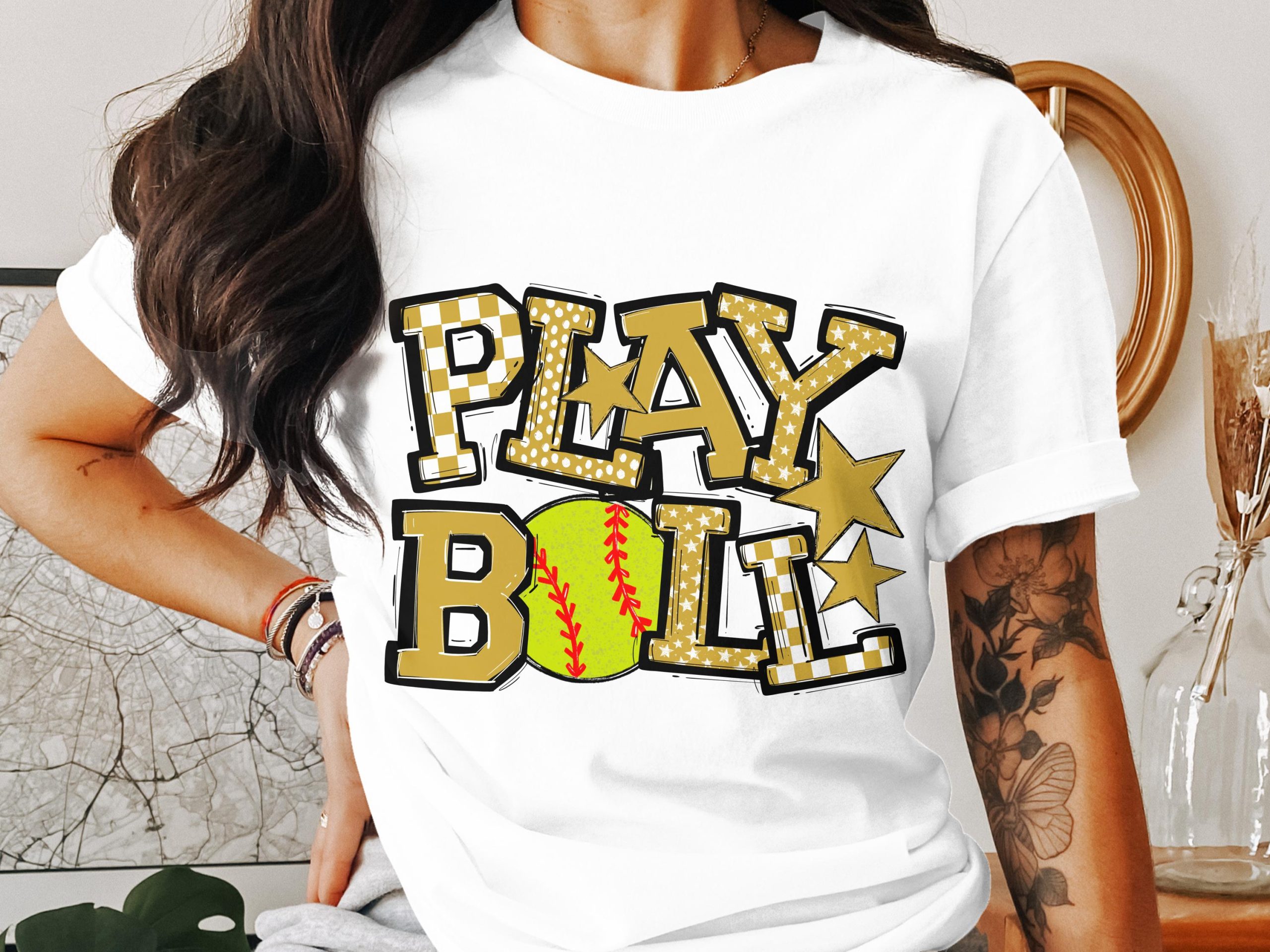 Play Ball T-Shirt, Softball T-Shirt, Sports Tee, Baseball Shirt, Graphic Tee, Gift for Athlete, Game Day Apparel, Trendy T Shirt