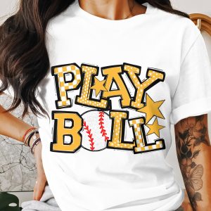 Play Ball T-Shirt, Baseball Graphic Tee, Sports Fan Apparel, Baseball Lover Gift, Trendy TShirt, Baseball Season Shirt, Game Day Shirt
