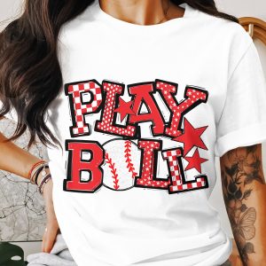 Play Ball T-Shirt, Baseball Tee, Sports Fan Gift, Baseball Lover, Team Spirit, Graphic T Shirt, Trendy Shirt, Game Day Outfit
