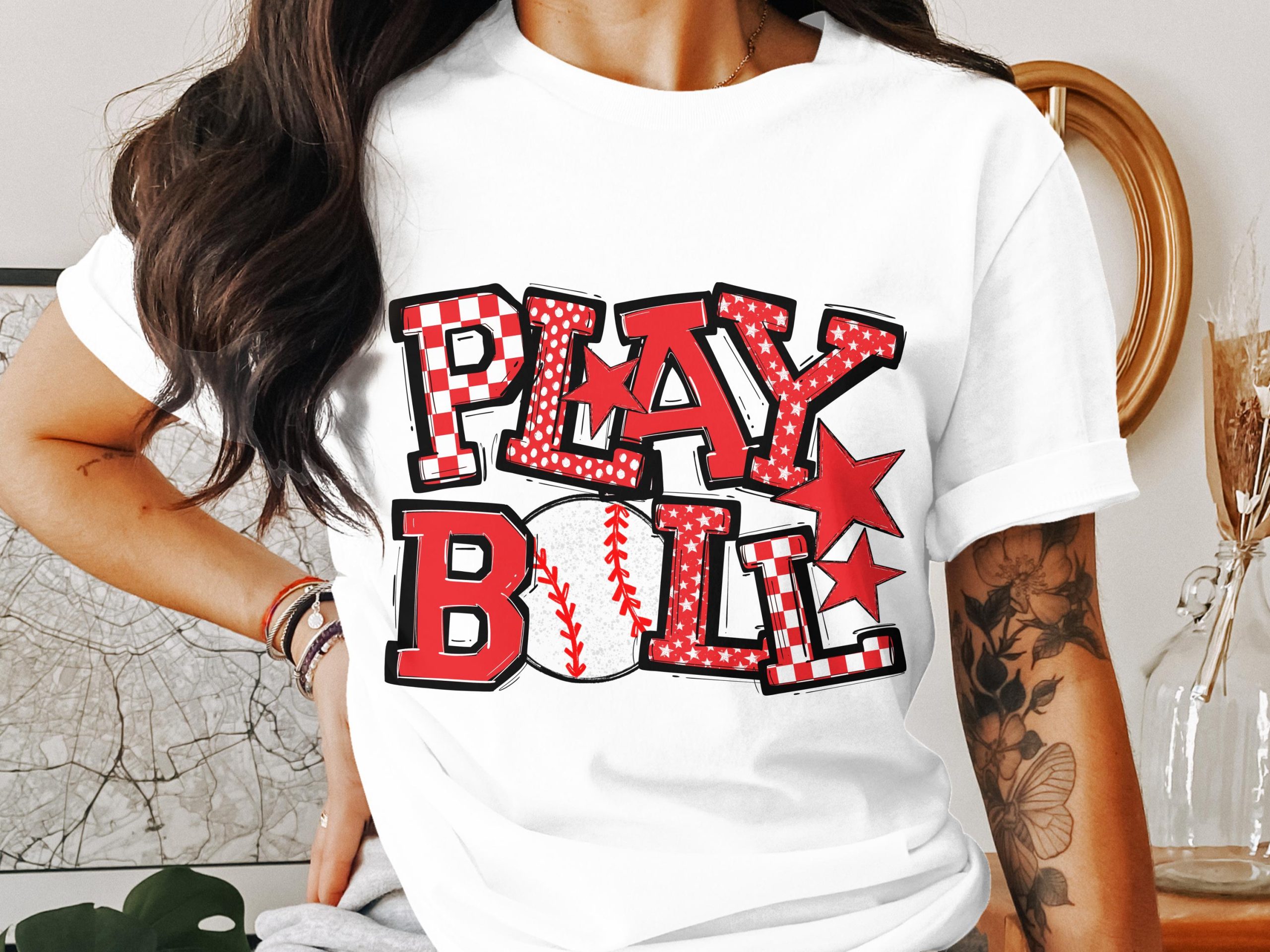 Play Ball T-Shirt, Baseball Tee, Sports Fan Gift, Baseball Lover, Team Spirit, Graphic T Shirt, Trendy Shirt, Game Day Outfit