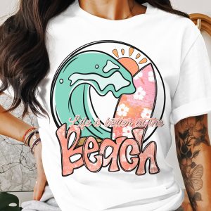 Beach T-Shirt, Surfboard Tee, Summer Vibes, Life Is Better At The Beach, Vacation Shirt, Tropical Shirt, Gift For Her, Beach Lover Tee